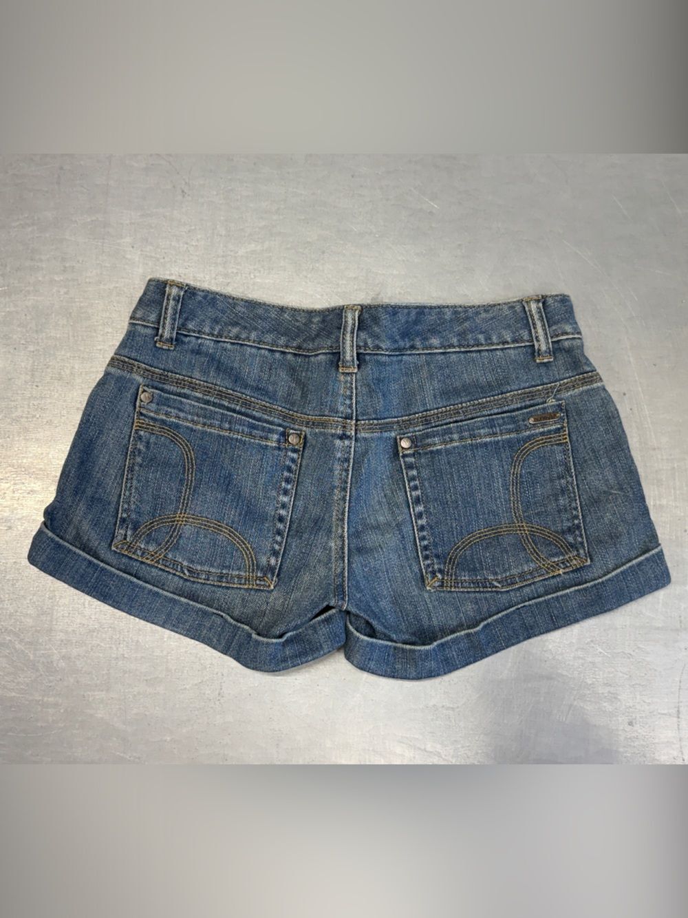 Hurley Women's Dark Blue Denim Jean Shorts - Picture 2 of 4